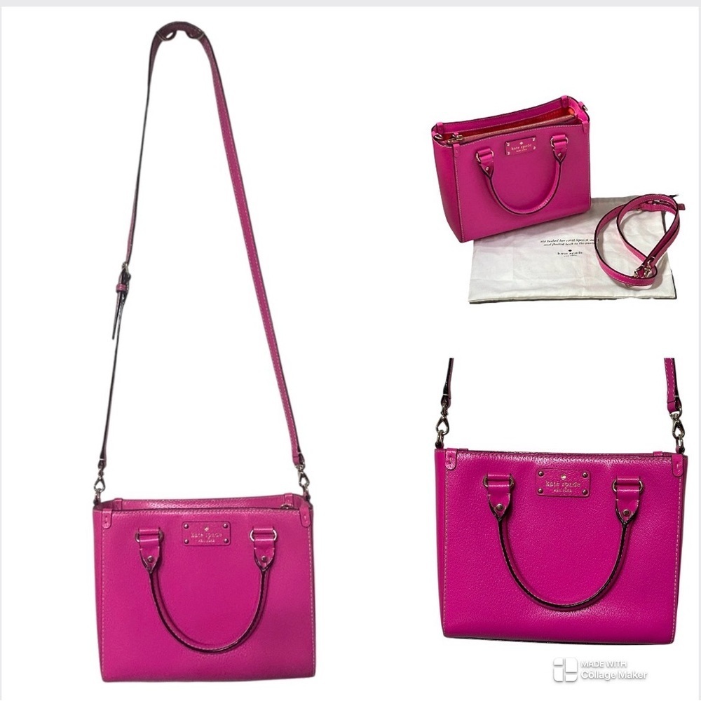 Kate Spade NWOT Wellesley Quinn Hot Pink Leather Bag